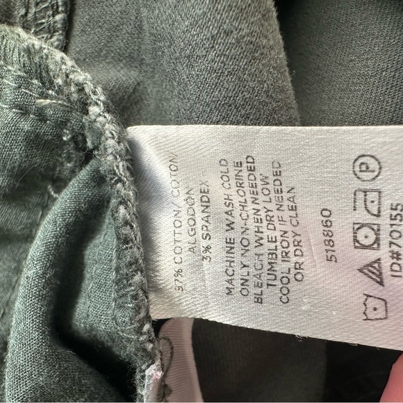 Loft Olive Green Crop Pants - Picture 6 of 6